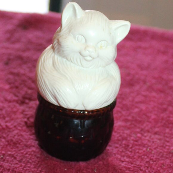 Avon Other - Vintage 1974 AVON Kittens Hideaway Cream Sachet Jar Cat Basket